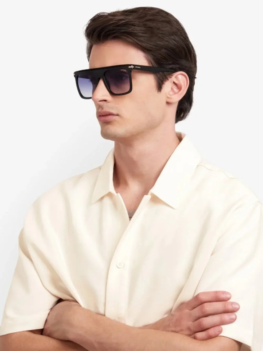 Carrera 359/S 0869K Havana Frame Blue Gradient Lens Square Sunglasses 56-19-150